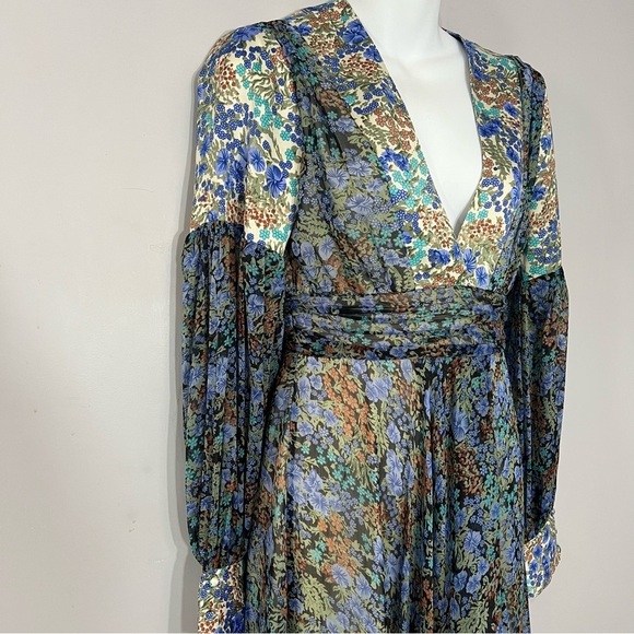 ASOS Hippie Fairycore Festival Mermaid Maxi Dress Ditsy Print Boho Floral Vamp - Picture 11 of 13